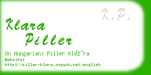 klara piller business card